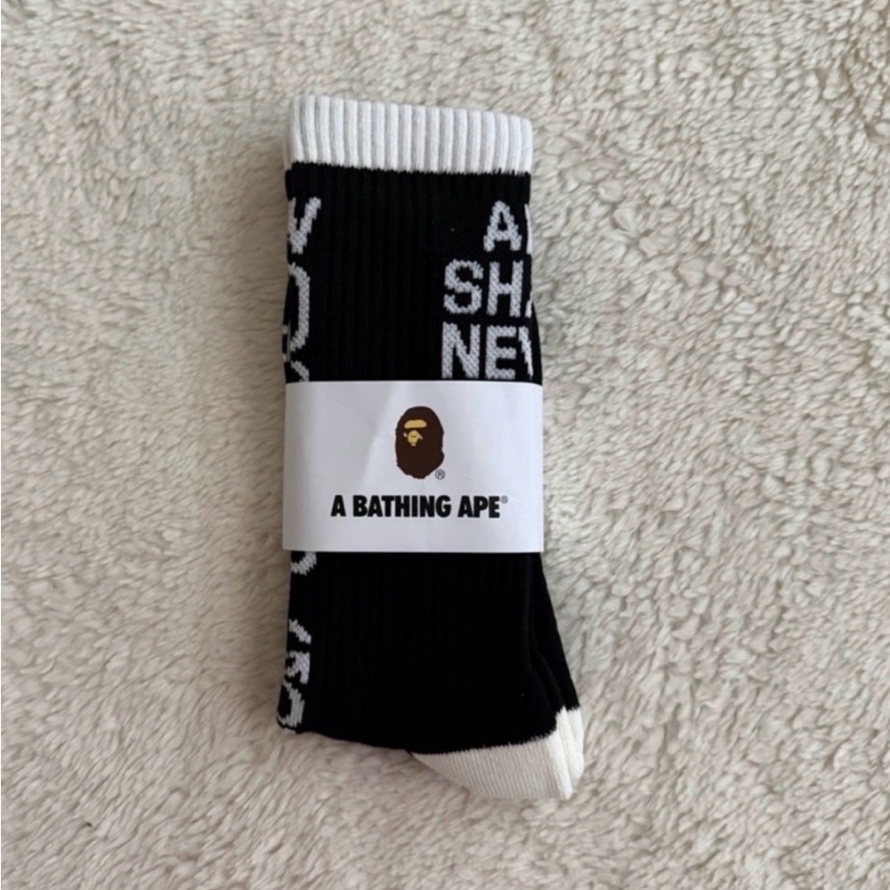 Men’s A Bathing Ape Socks, BAPE, World Gone Mad Bape, NWT